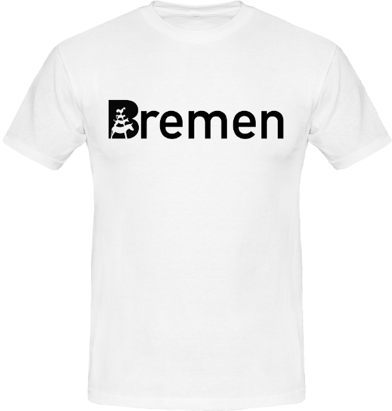 T-Shirt mit Bremen Ortsschild und Bremer Stadtmusikanten