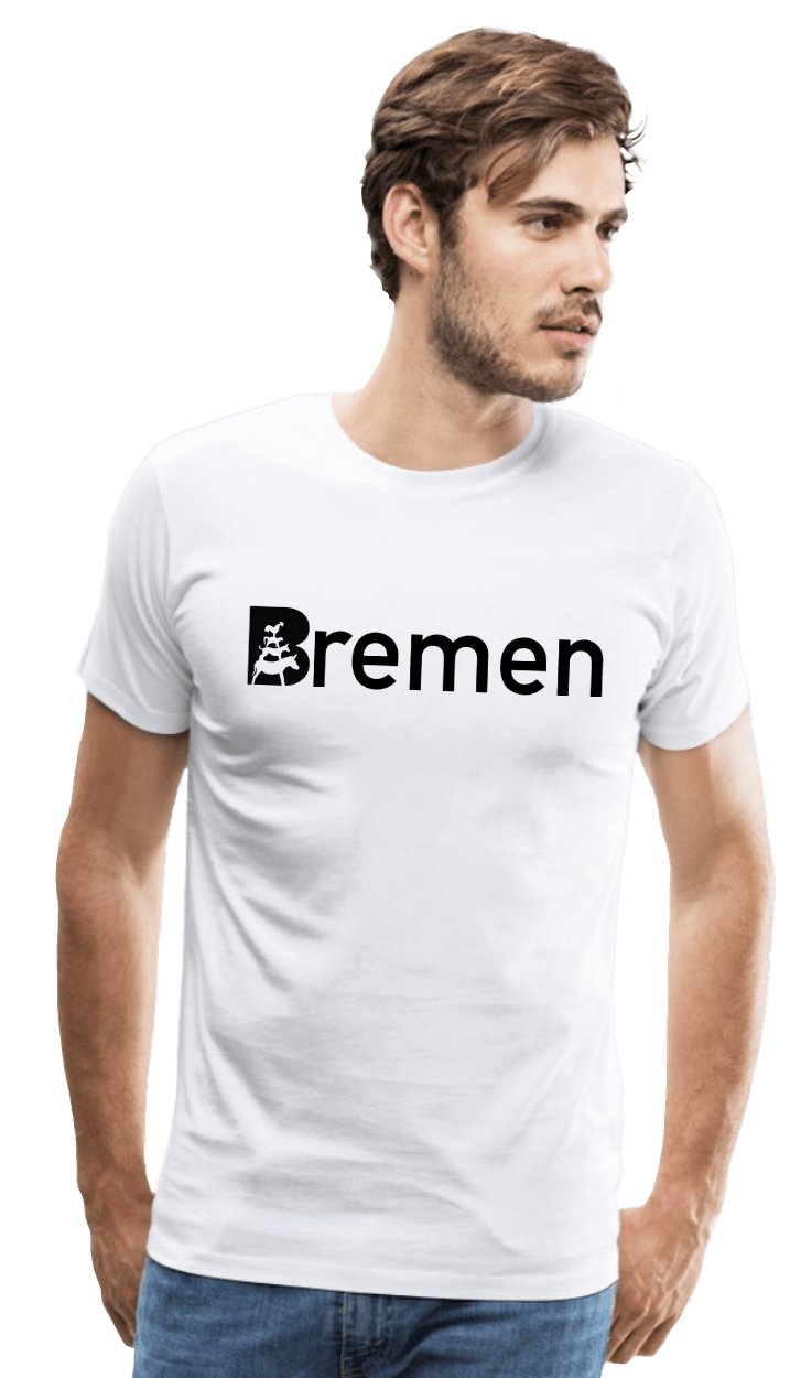 Bremen: T-Shirt mit Ortsschild und Bremer Stadtmusikanten