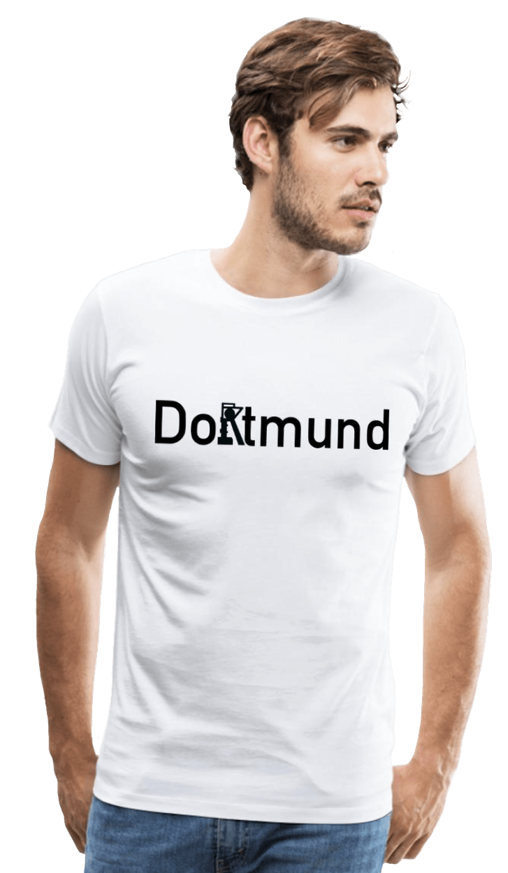 Dortmund: T-Shirt mit Ortsschild von Dortmund und Zeche Zollern