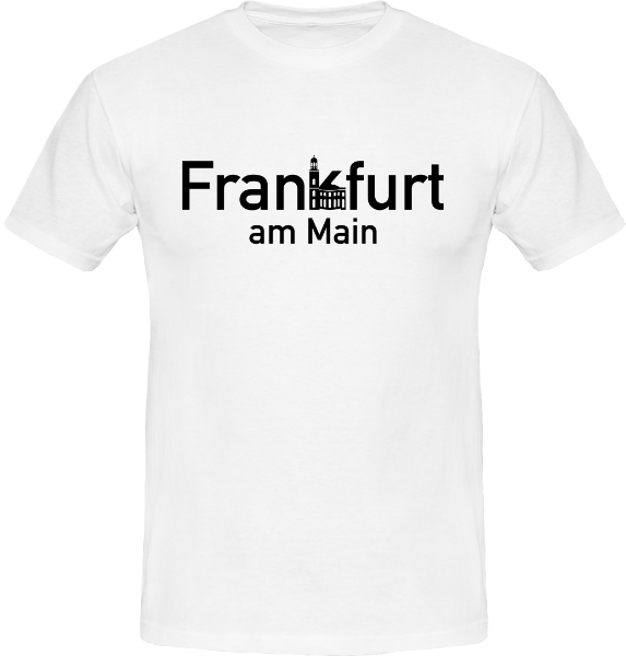 T-Shirt mit Frankfurt Ortsschild mit Paulskirche