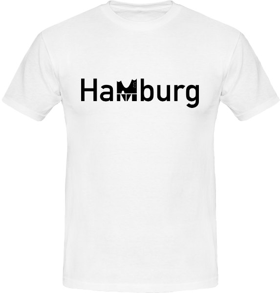 T-Shirt mit Ortsschild von Hamburg mit Hamburger Elbphilharmonie