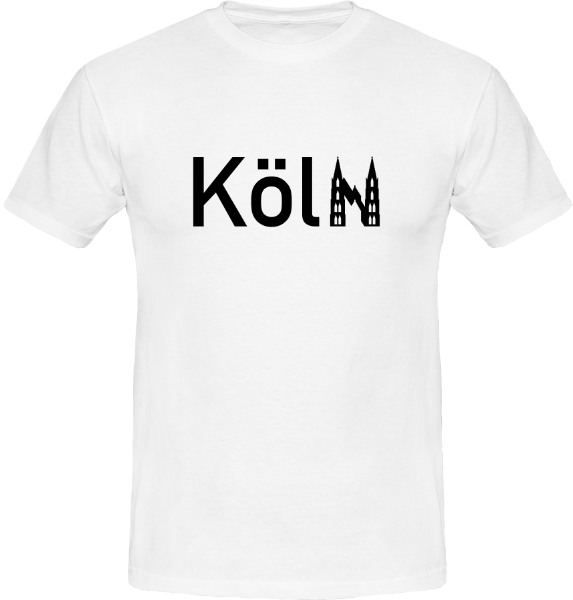 Köln: T-Shirt mit Ortsschild und Kölner Dom