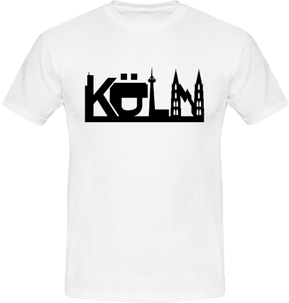 T-Shirt mit Skyline von Köln