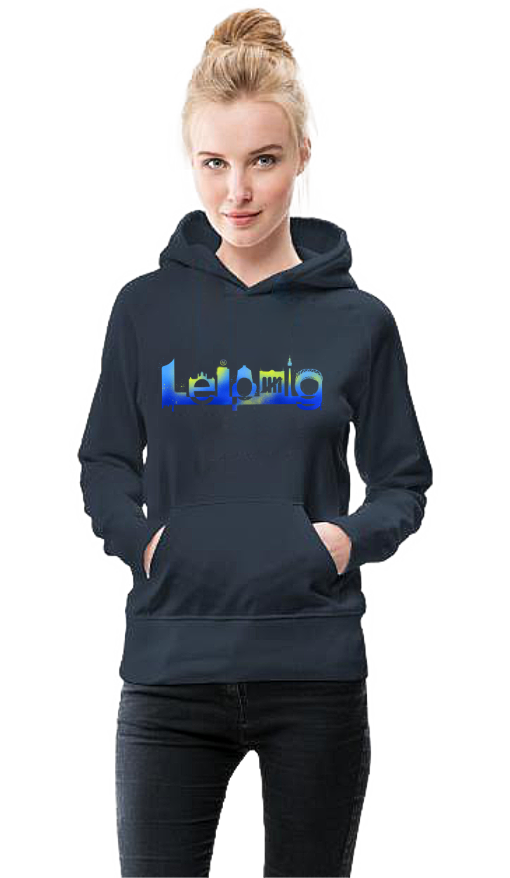 Hoodie: Leipzig-Skyline in Graffiti Optik