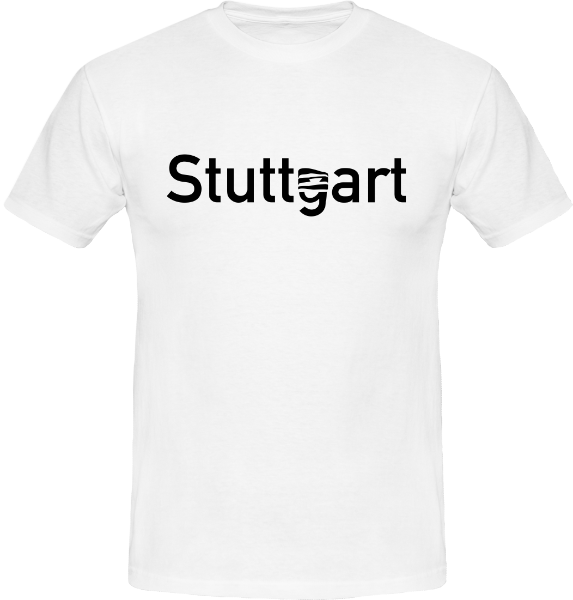 T-Shirt mit Stuttgart Ortsschild und Mercedes-Benz Museum