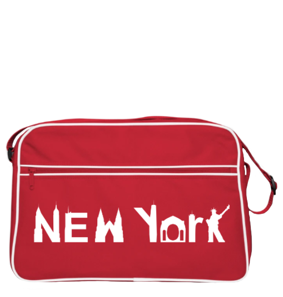 Tasche mit einer Mischung aus New Yorker Skyline und dem Namen New York