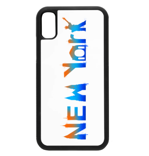 Smartphone Case mit einer Mischung aus New Yorker Skyline und dem Namen New York